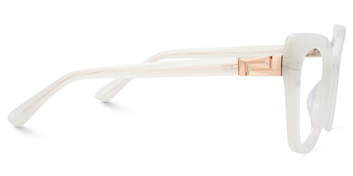 Vela Cateye White Designer Glasses on Sale | ZEELOOL Canada2