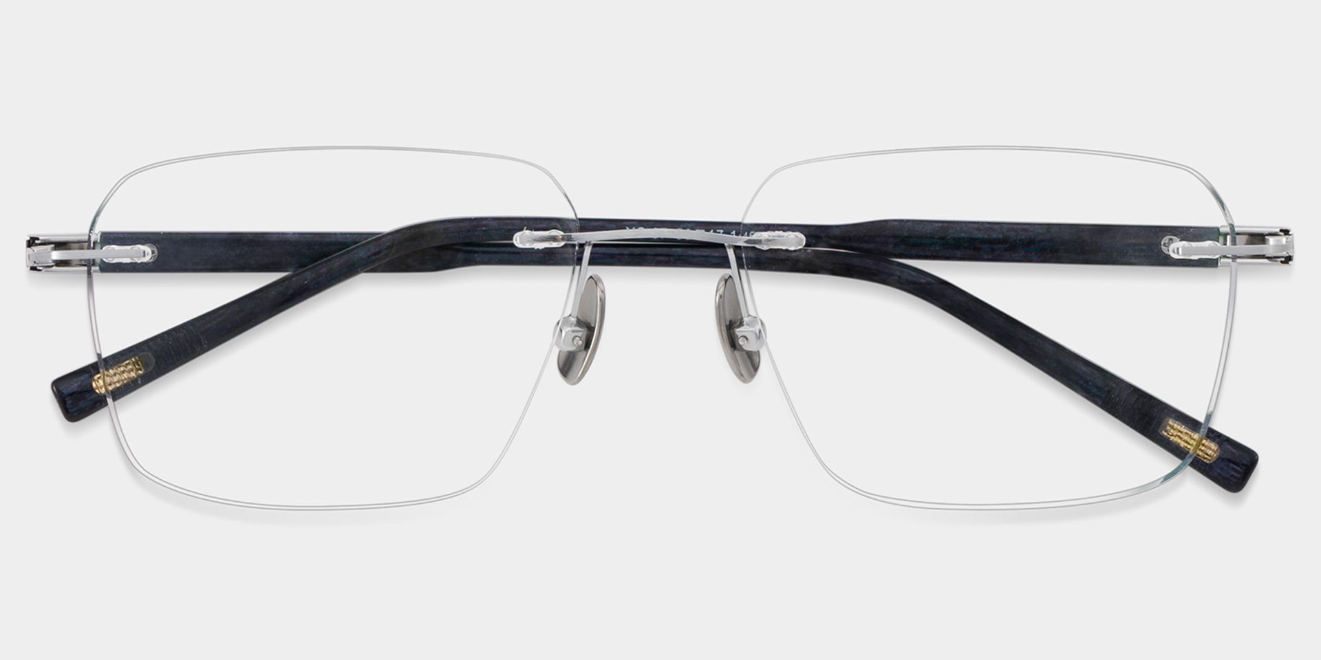 Claire Rectangle Silver Frame Eyeglasses for Man| ZEELOOL Canada3