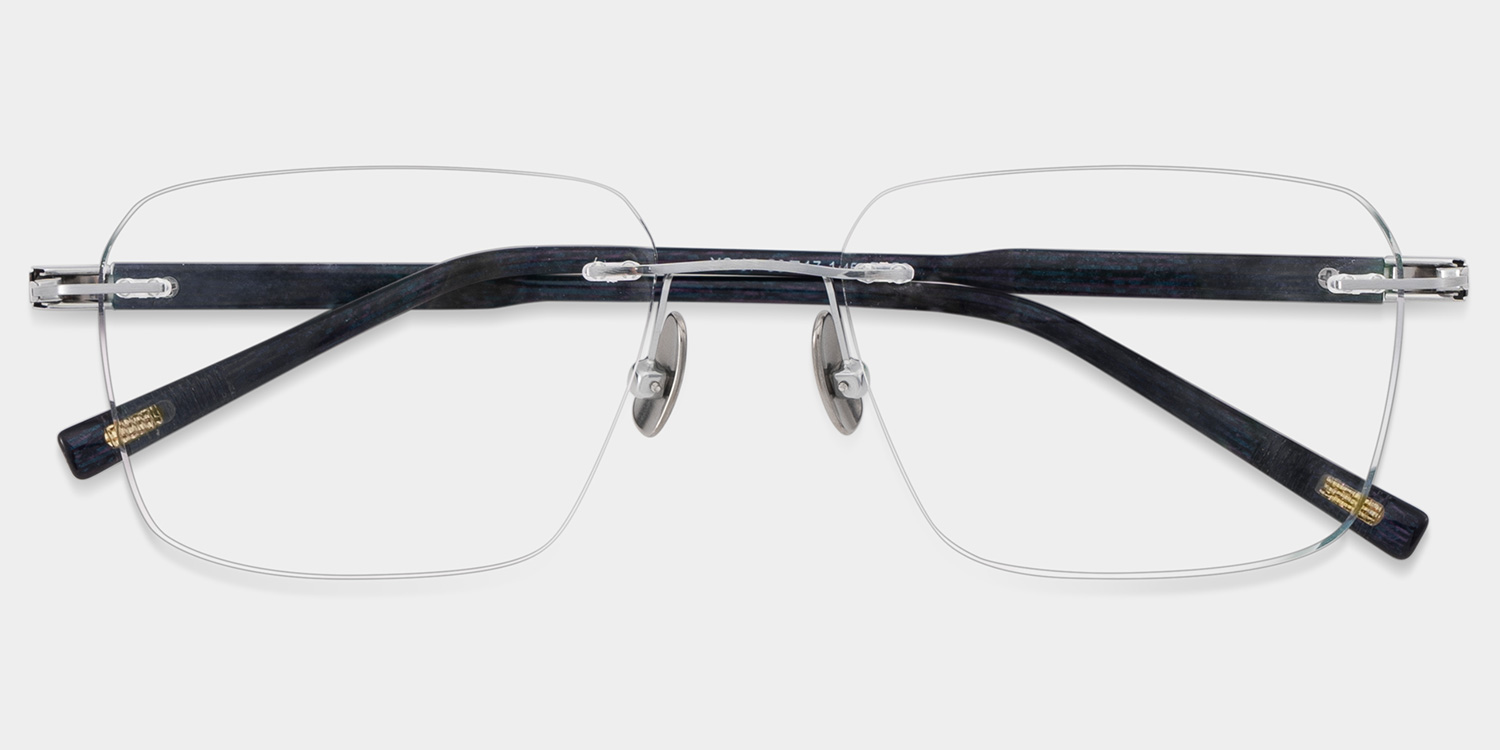 Claire Rectangle Silver Glasses3