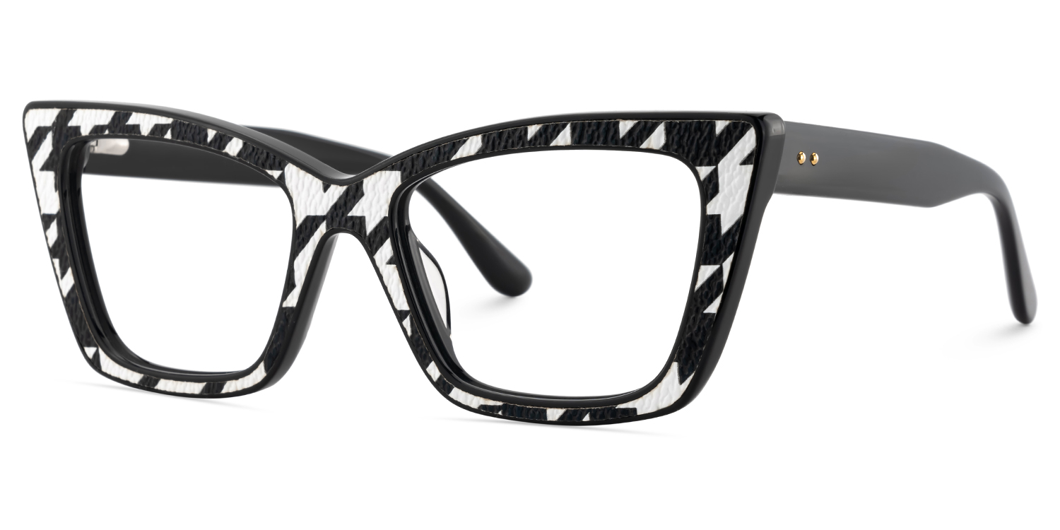 Black White Frame Glasses - Mcnatt on Sale | ZEELOOL Canada4