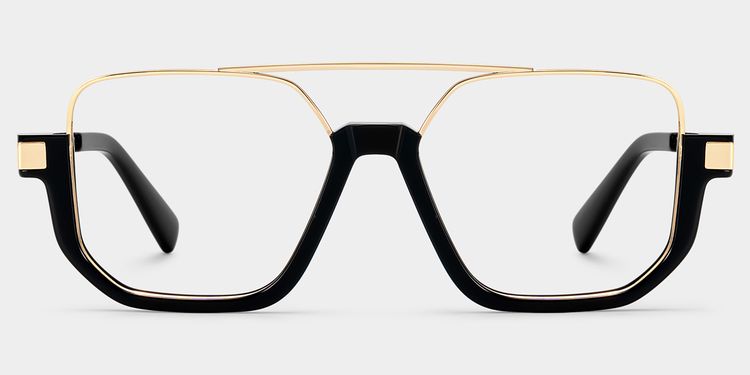 Oromiya Black Gold Aviator Glasses