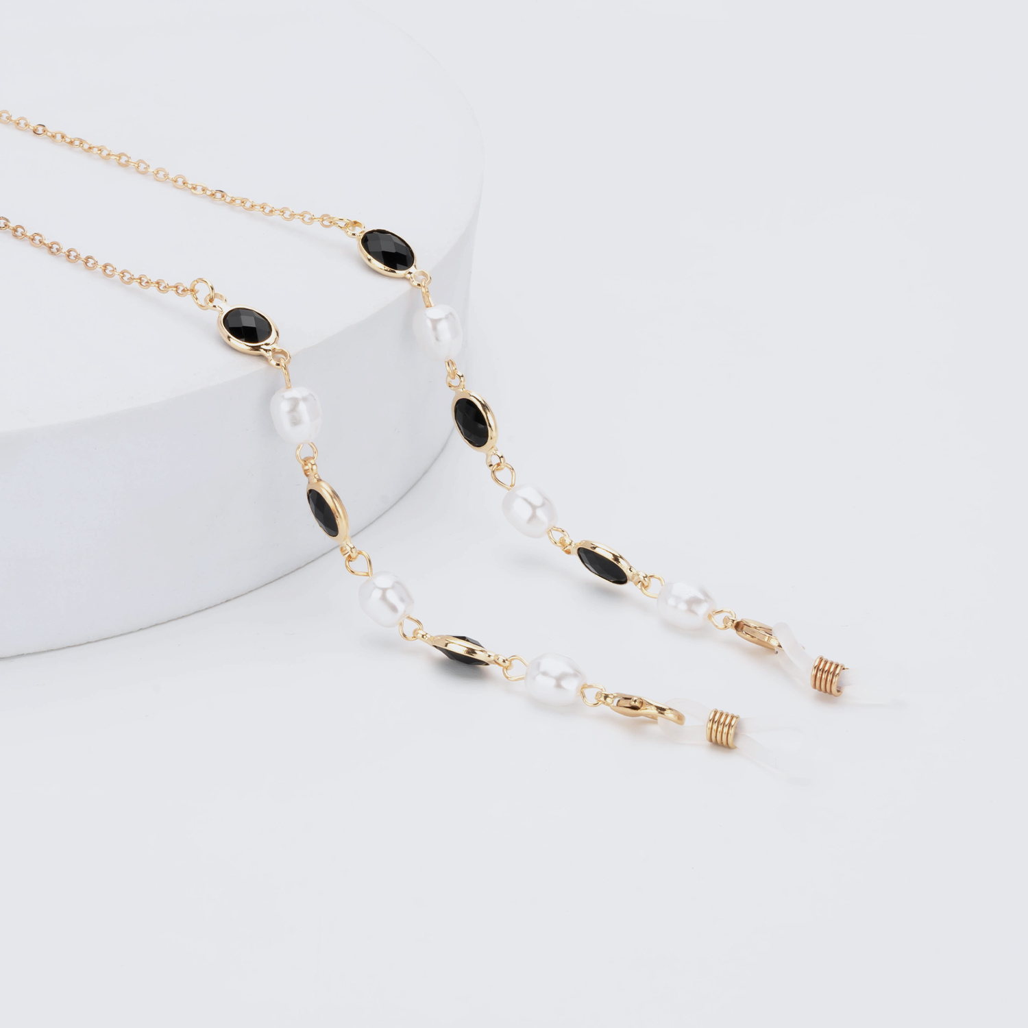 Stylish Exquisite Pearl Gold Eyeglasses Chains0