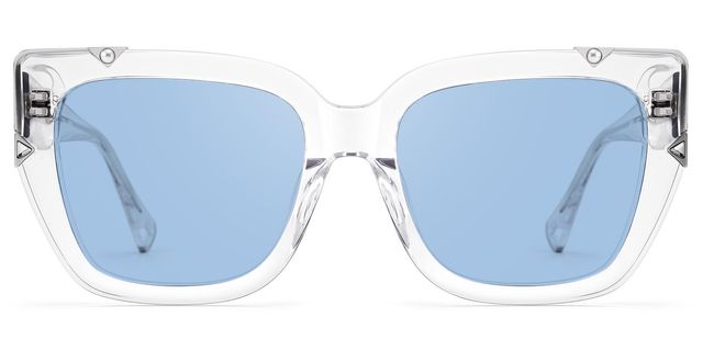 A clear, oversized frame that's playful and chic.