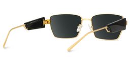 Aluna Rectangle Gold Polarized Sunglasses4