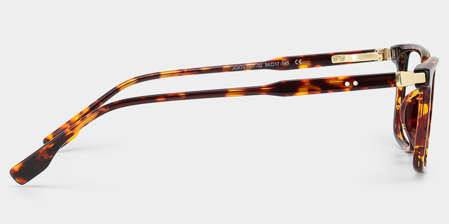 Cyrus Long Rectangle Glasses in Tortoise Frames | ZEELOOL CANADA3