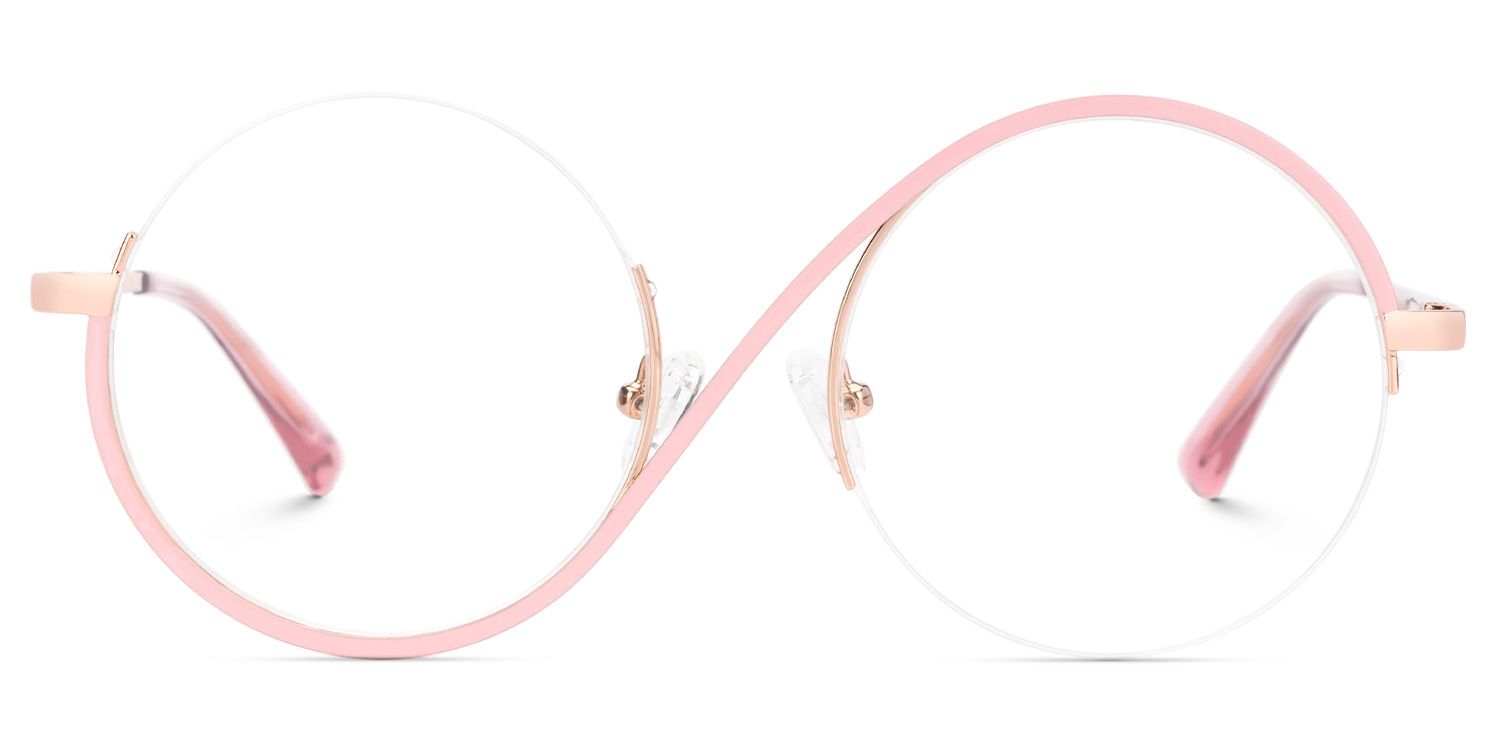 Flozif Round Pink Glasses deals -Zeelool Glasses0