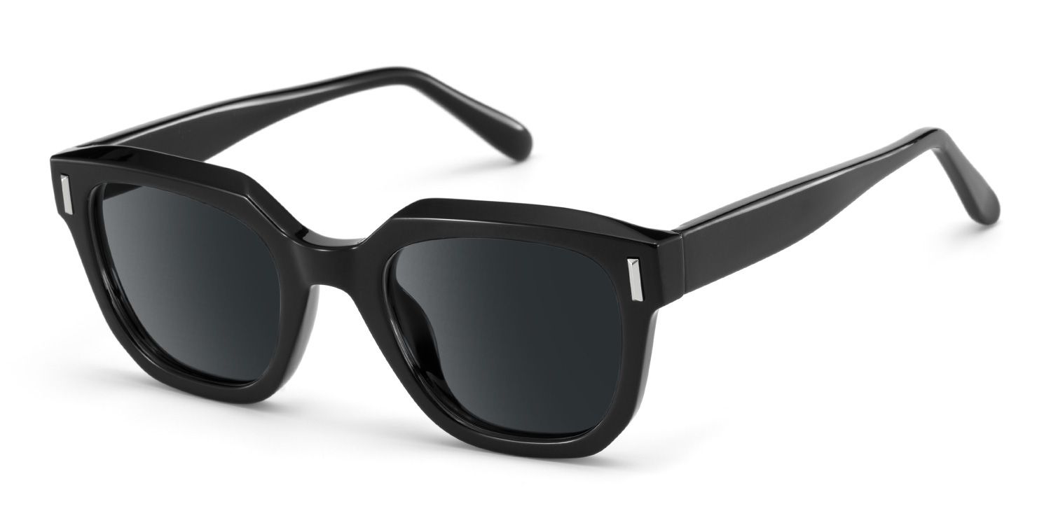 Nia Square Black Full Rim Sunglasses | ZEELOOL CA2