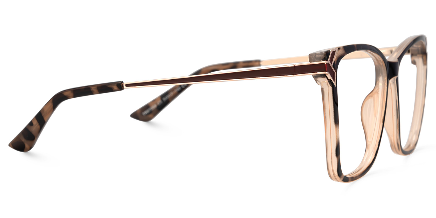 Tricee square Tortoise shell Eyeglass Frames For Women | ZEELOOL Canada4