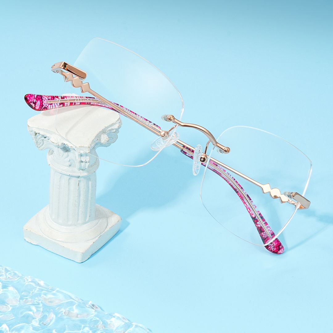 Tierney Designer Butterfly Glasses in Rimless  | ZEELOOL Canada0