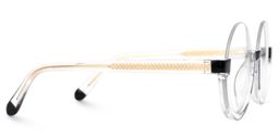 Cheril Round Black-Clear Glasses2