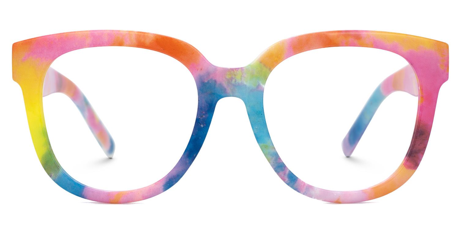 Rainbow Square Frame Glasses - Harrell on Sale | ZEELOOL Canada0