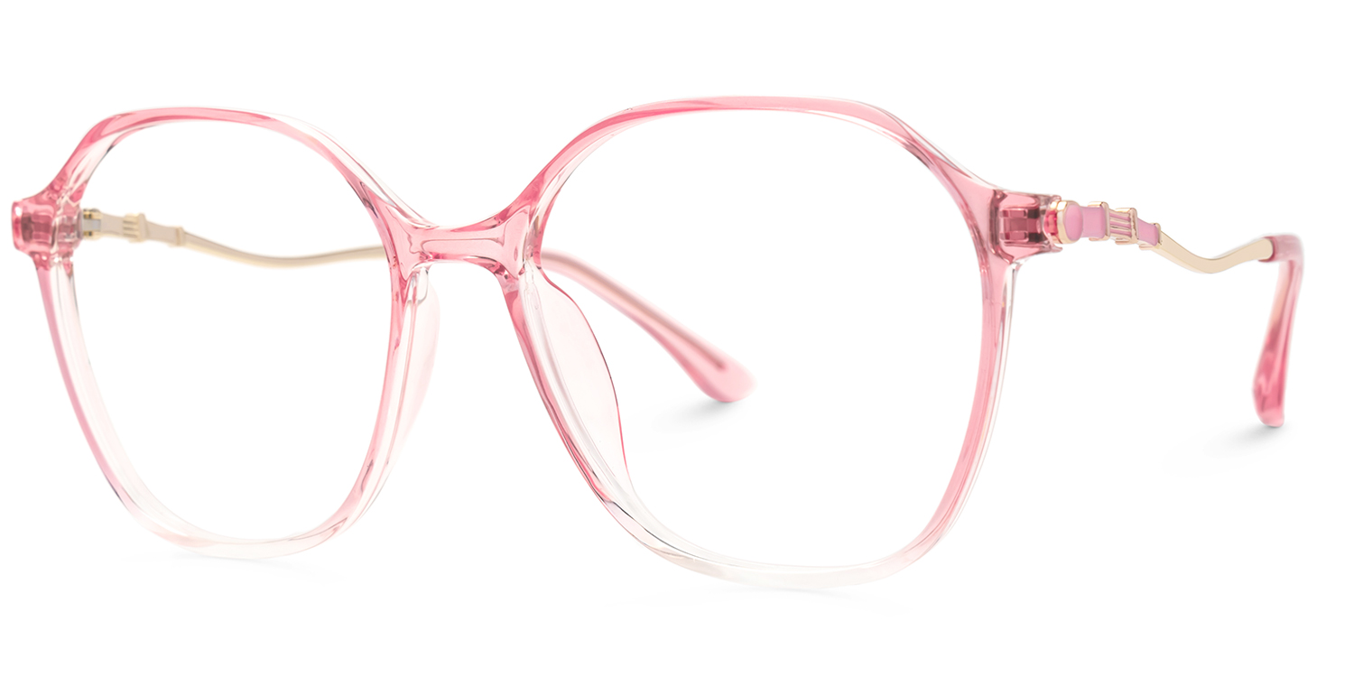 Lekesha Thin Geometric Pink Glasses For Sale  | ZEELOOL Canada1