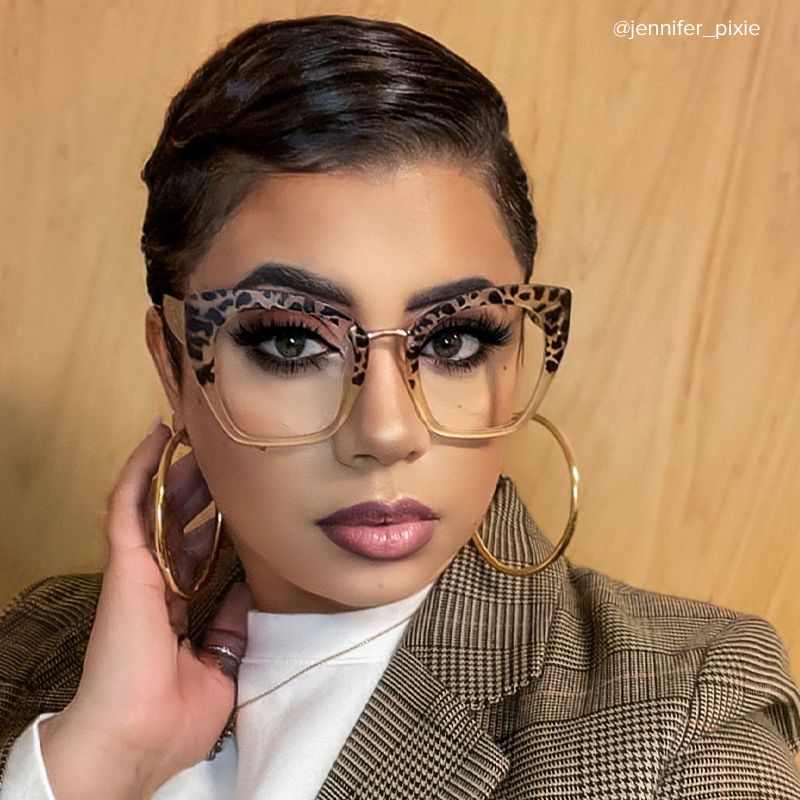 Denis Cat-eye Light Blonde Tortoise Frame Glasses8