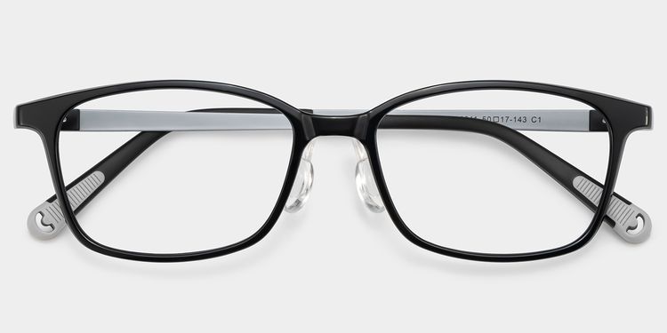 Finne Rectangle Black Glasses