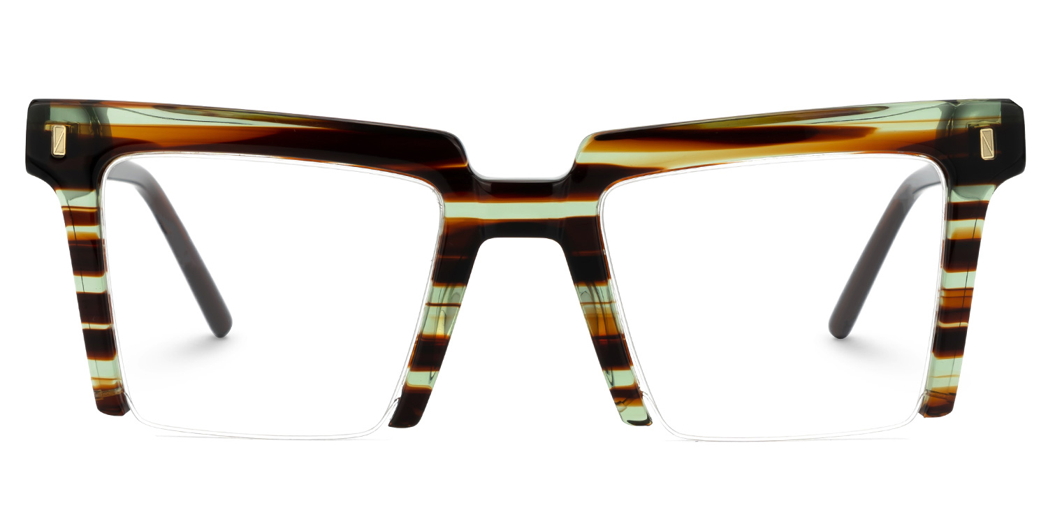 Semi-rim Ramzan Glasses with acetate for men -Zeelool Glasses0