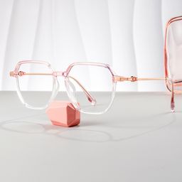 Capeles Square Pink Glasses0