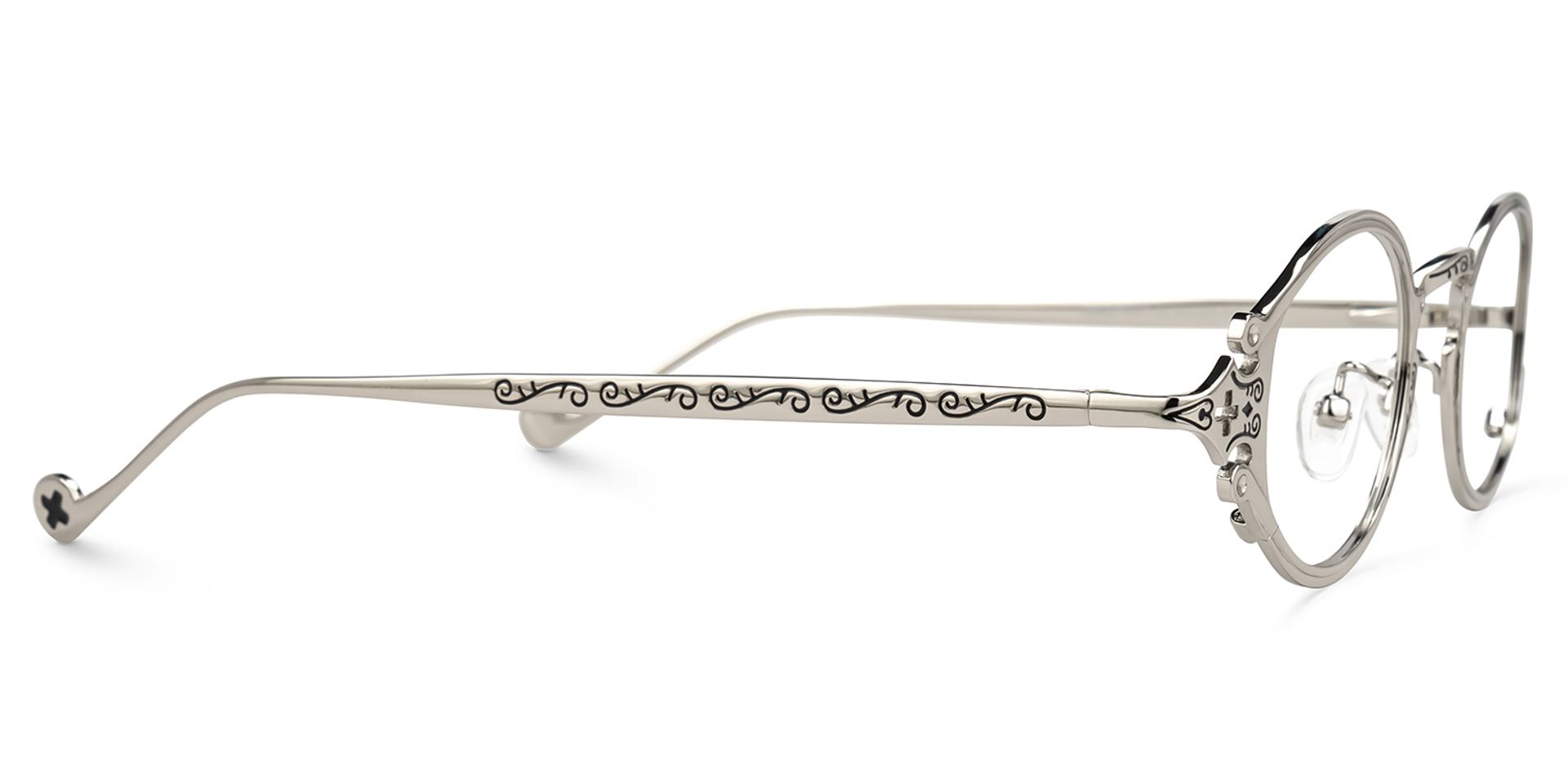 Oval Serena Silver Eyeglasses and Glasses Frames Deals2
