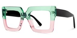 Brandon Green-Pink Square Glasses1