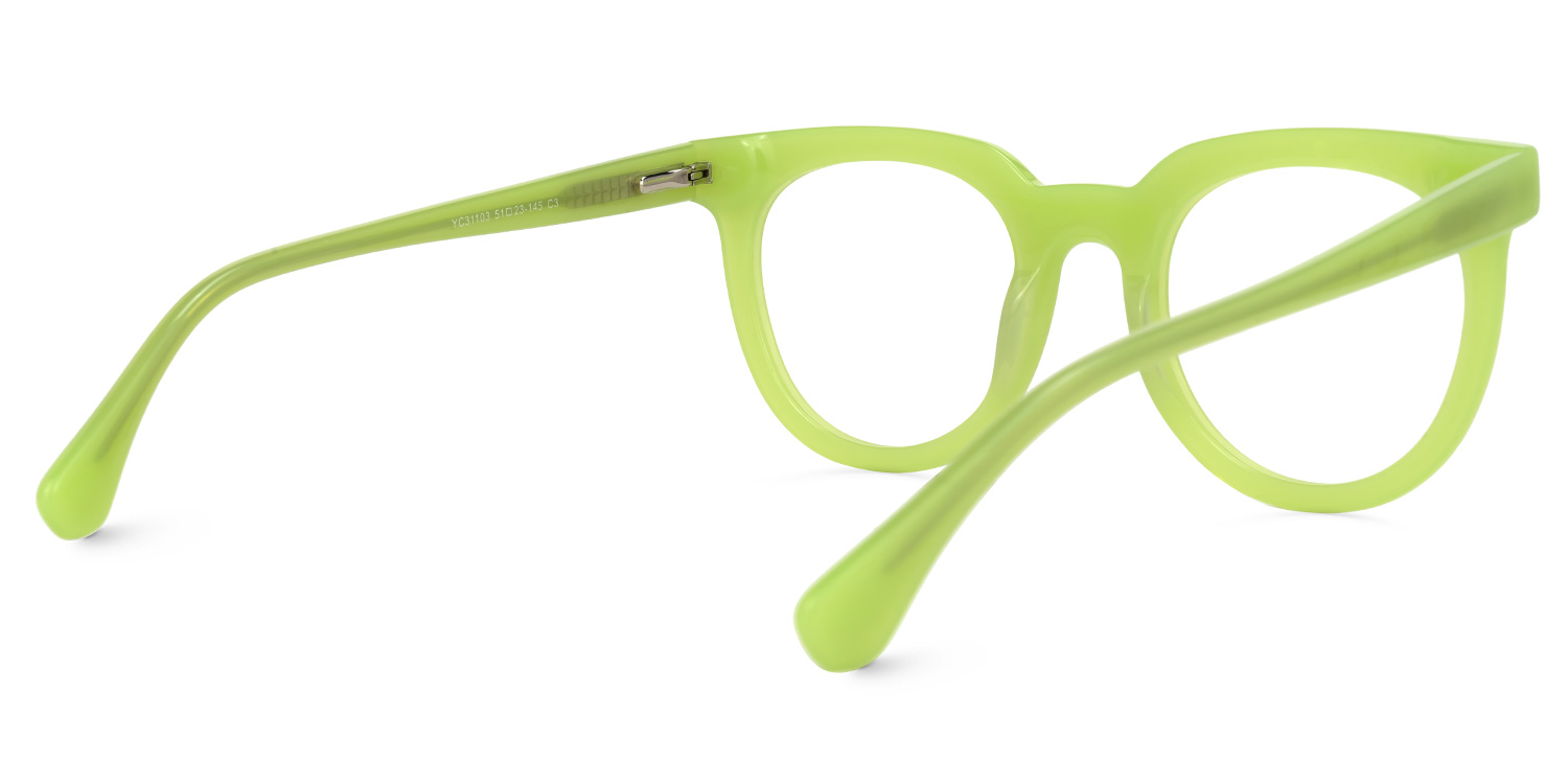 Shabien Round Green Glasses3