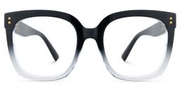 Ebony Square Black Clear Glasses1