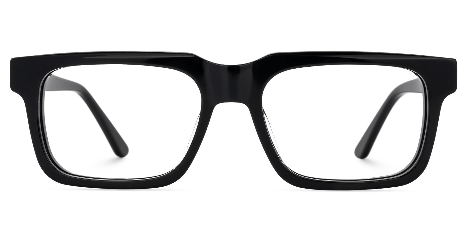 Larsen Black Rectangle Glasses Frames For Men | ZEELOOL Canada1