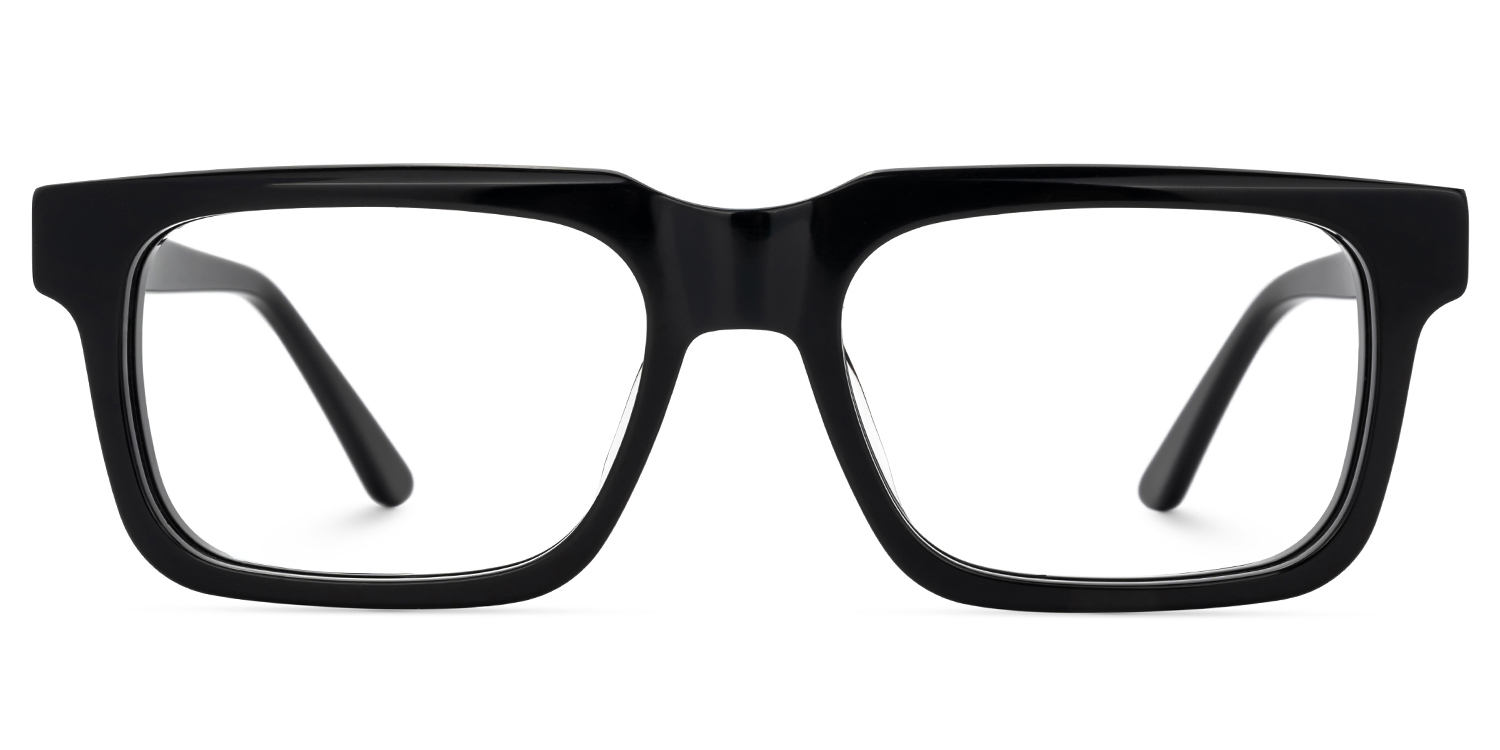 Larsen Rectangle Black Glasses1