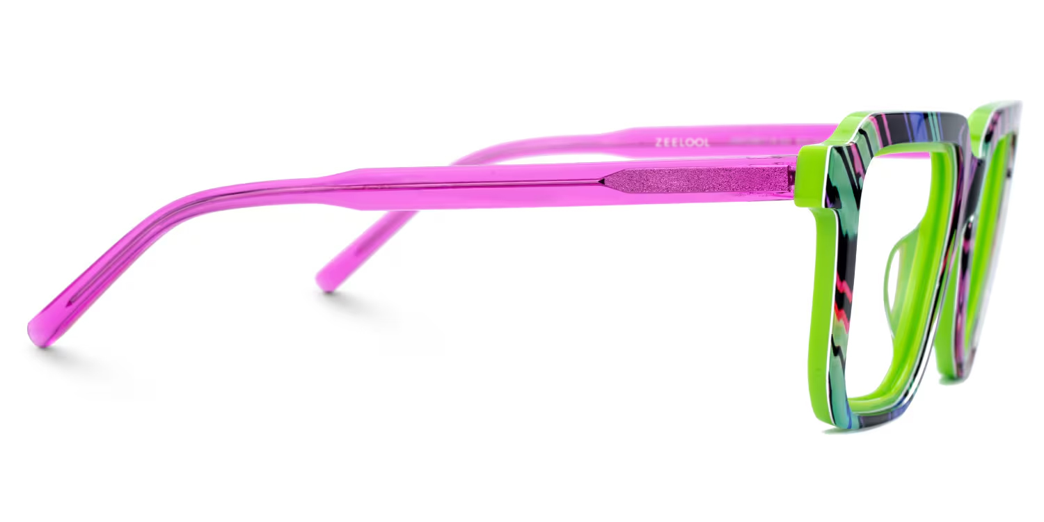 Zach Square Green Glasses2