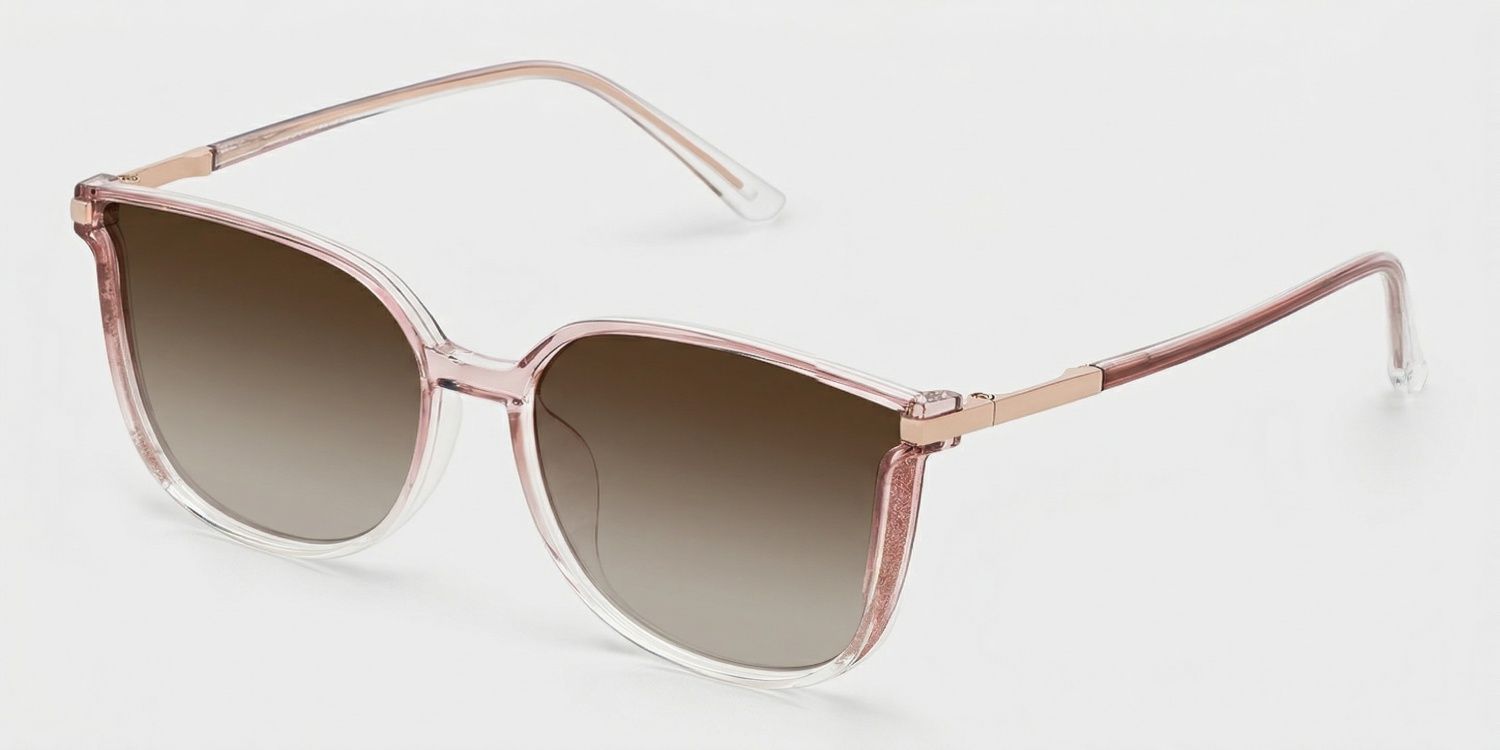 Rodz Square Pink Frame Glasses | Zeelool Optcial2