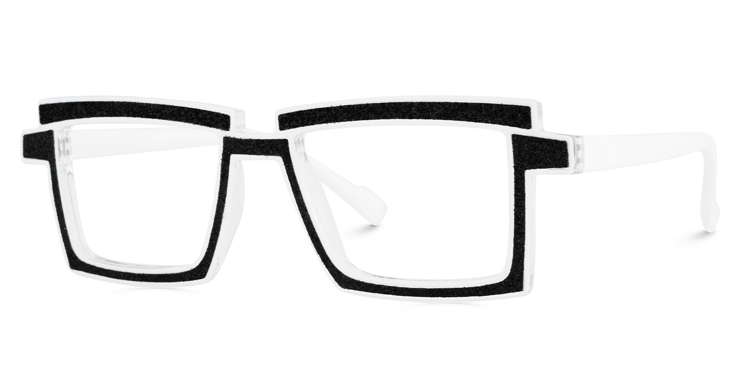 Rectangle Wire Frame Glasses With Black Color3