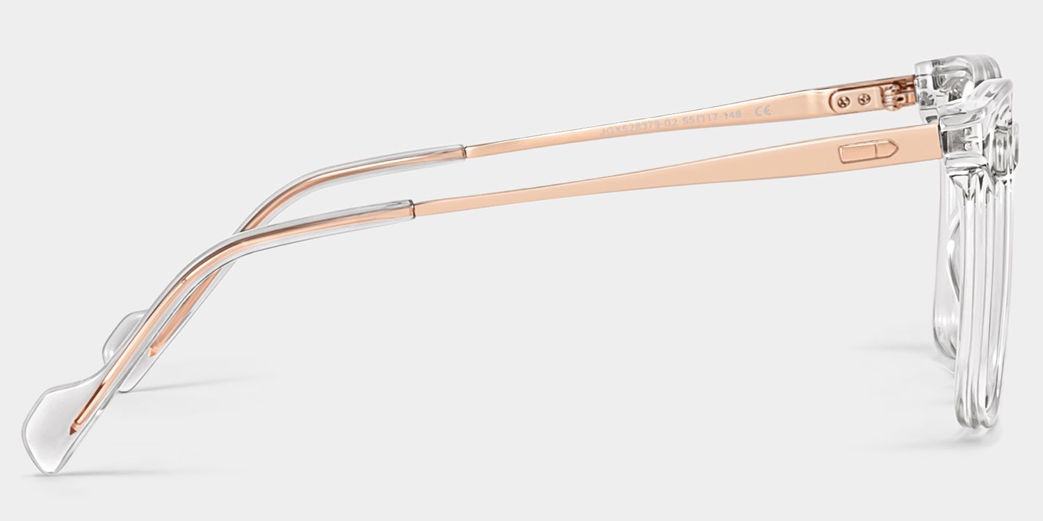 Thin Clear Frame Glasses With Square Shape3