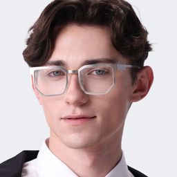 Barber Geometric Silver Glasses5