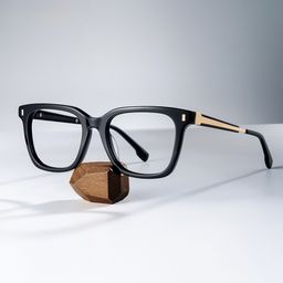 Charlton Rectangle Black Glasses0