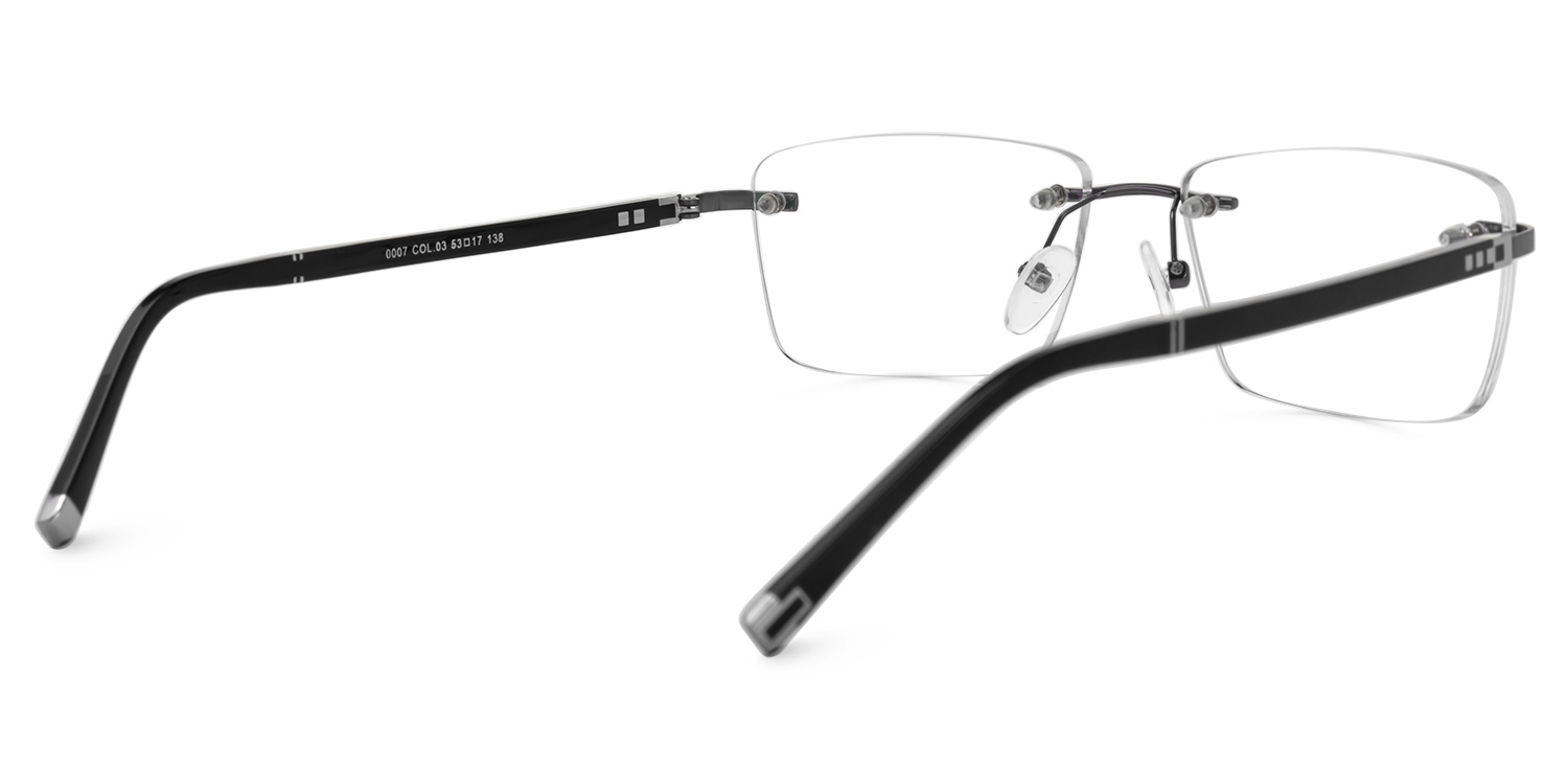 Rimless Kosar Glasses with titanium  for women and men -Zeelool Glasses3