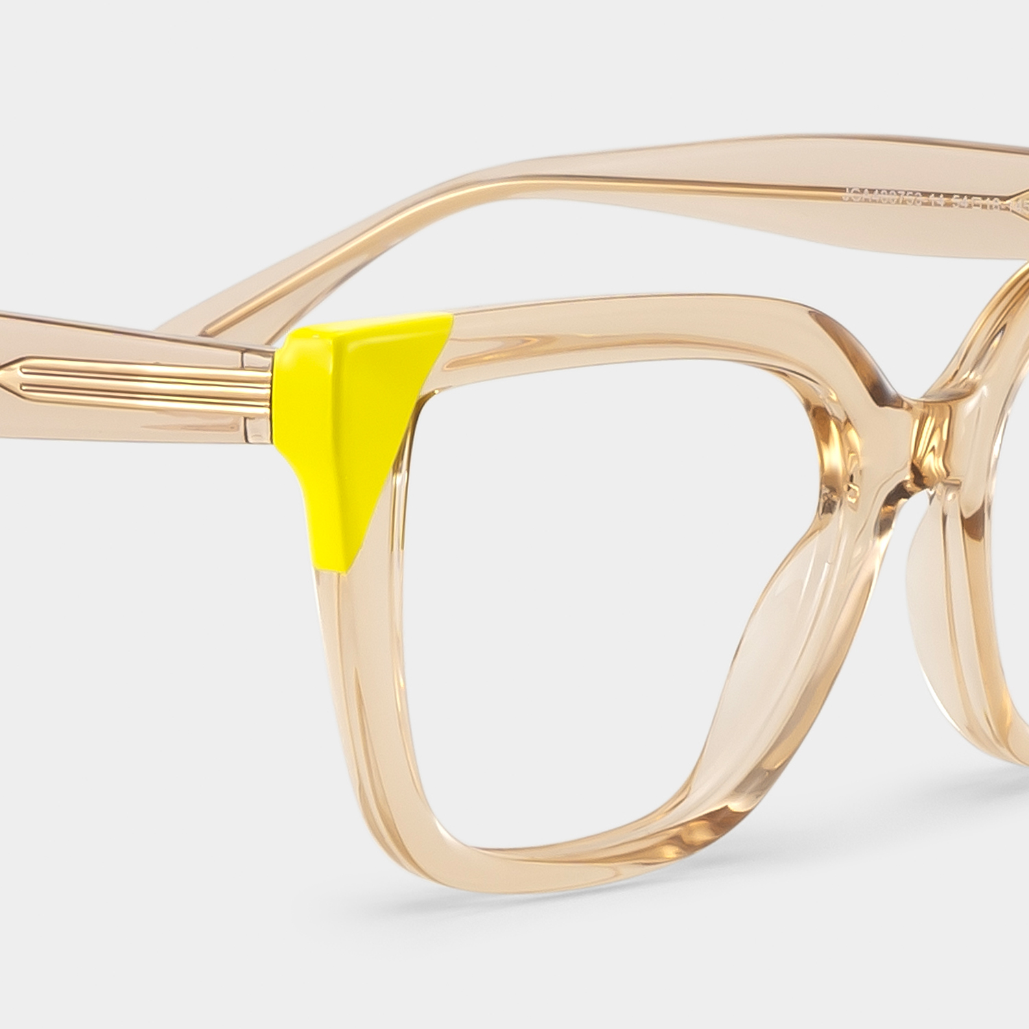 Mirta Square Champagne Yellow Glasses4