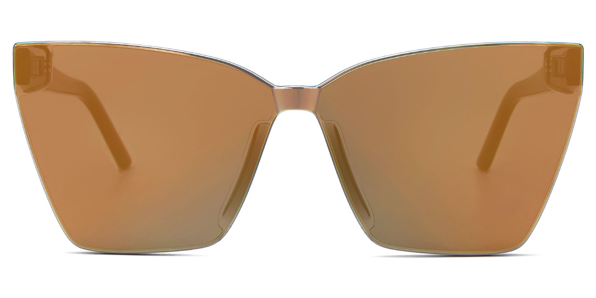 Liliane - Square Orange Frame Sunglasses0