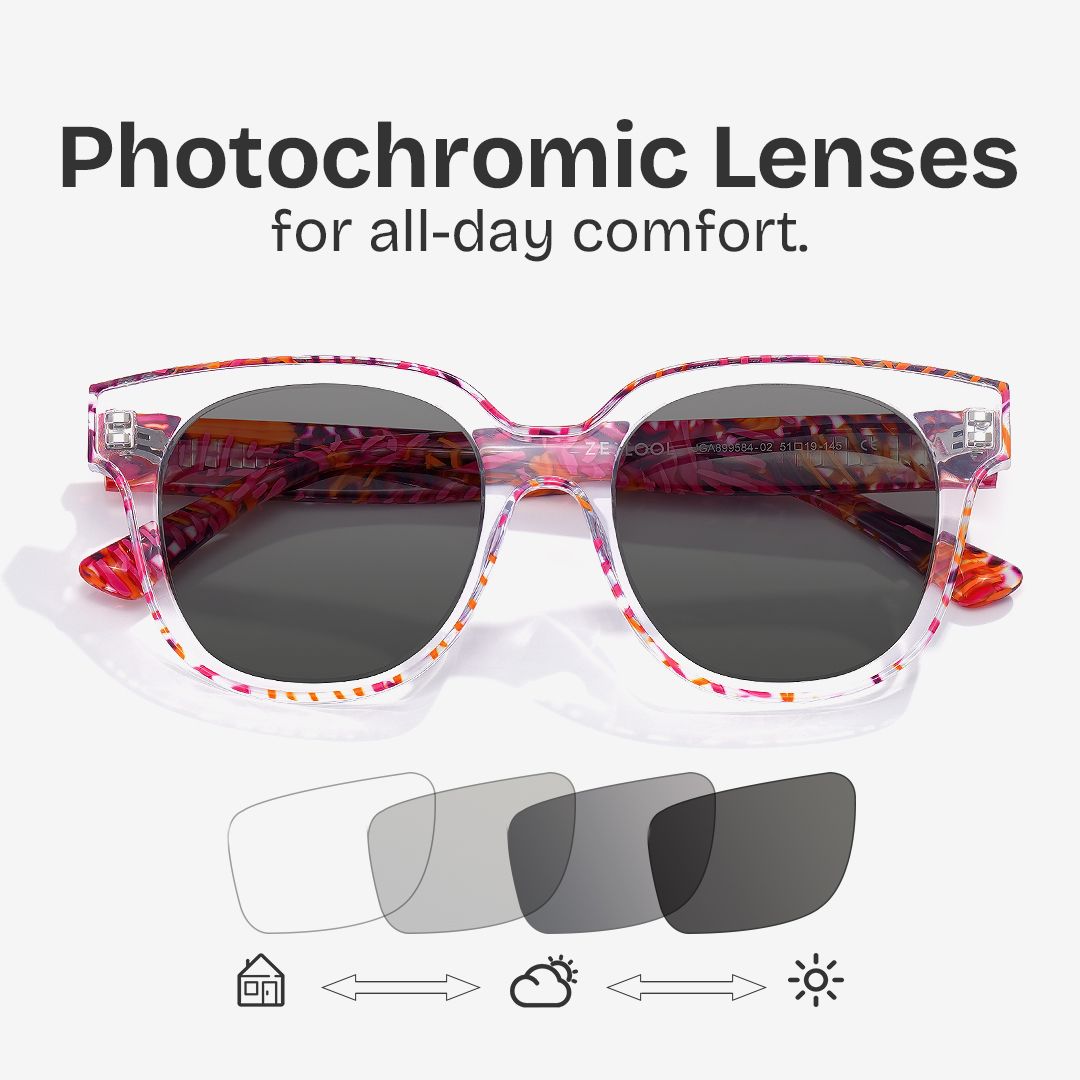 Jett Acetate Red Frame Glasses with Square Shape | ZEELOOL Canada7