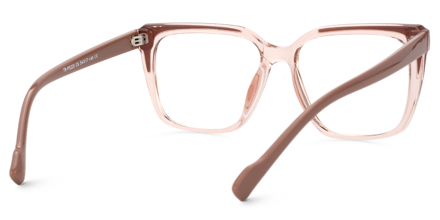 Dory TR90 Square Pink Frame Glasses | ZEELOOL Canada3