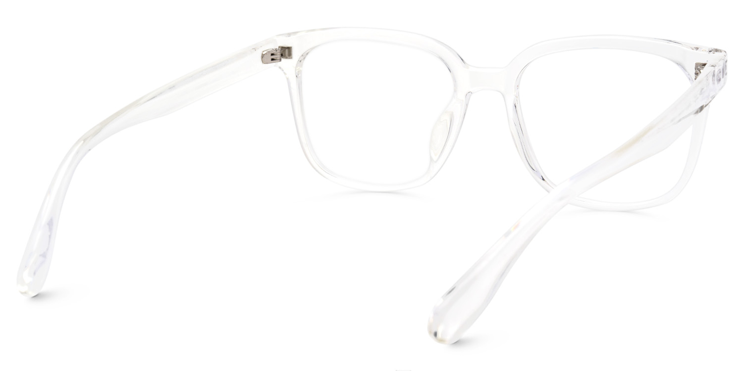 Oglesby Square Blue Light Blocking Glasses Crystal Frame | ZEELOOL Canada3