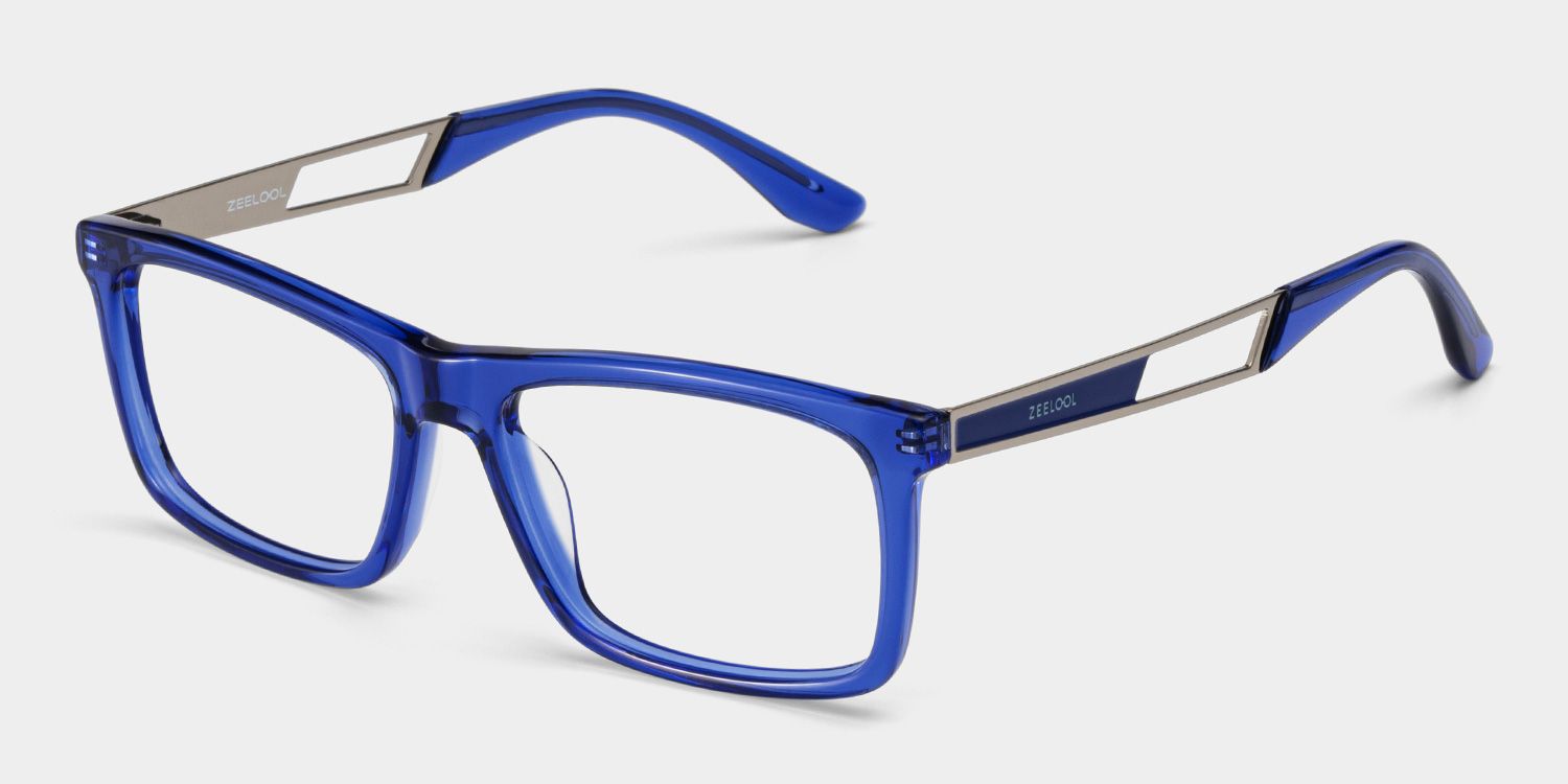 Morgan blue rectangle glasses Online | ZEELOOL3