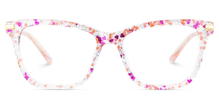 Eliot Rectangle Pink Glasses