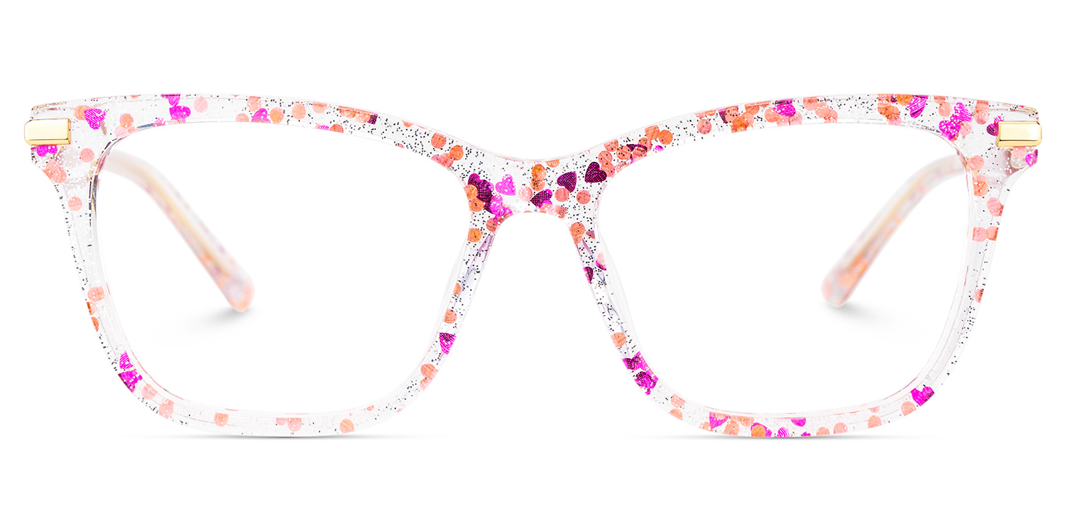 Eliot Rectangle Pink Glasses good-img