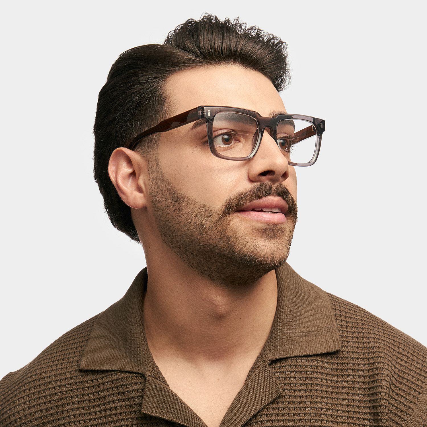 Square Katia Gray Color Frame Glasses | ZEELOOL Canada1