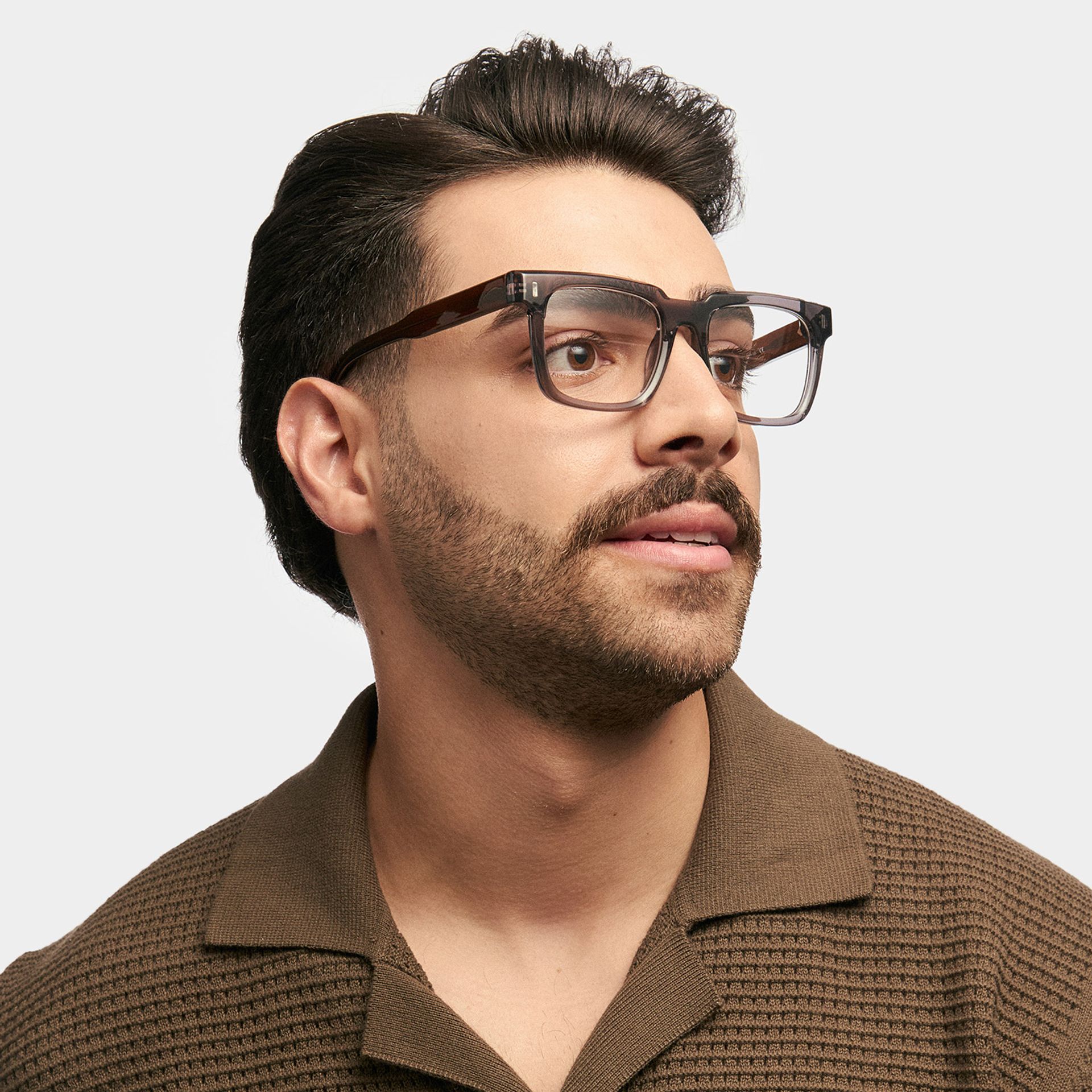 Square Katia Gray Color Frame Glasses | ZEELOOL Canada1