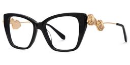 Atiesha Cateye Black Glasses2