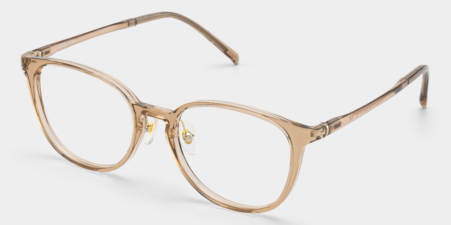 Amanda Ultra Lightweight Eyeglasses in Beige Frames | ZEELOOL CANADA3