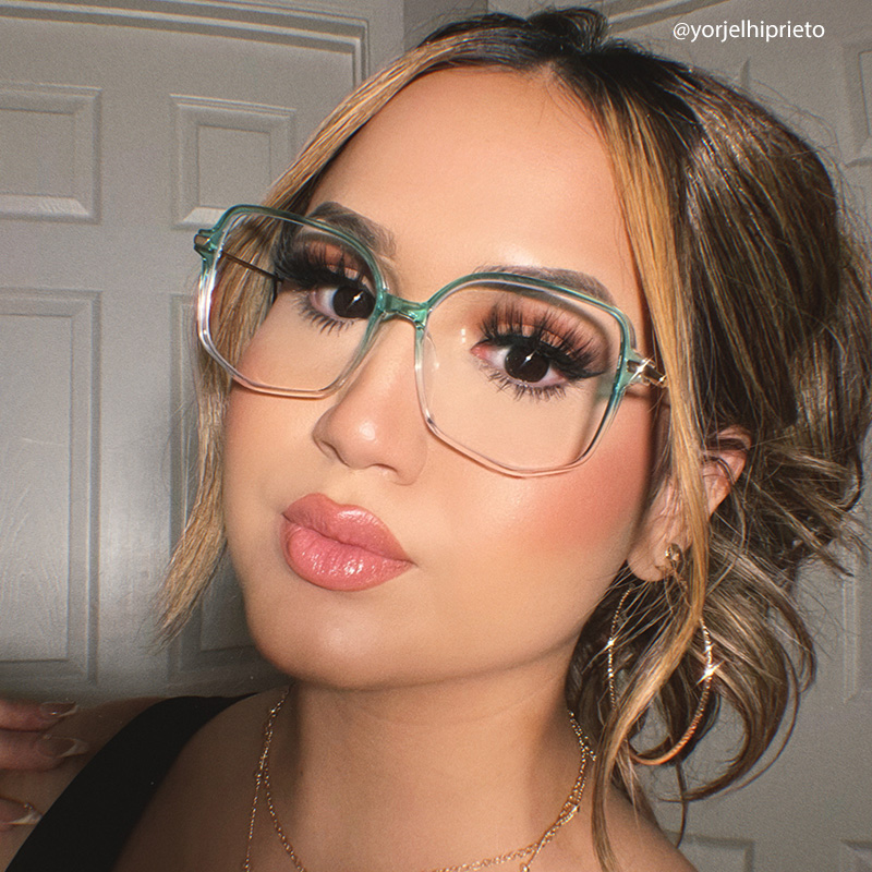 Payton Green Geometric Frame Glasses | ZEELOOL Canada6