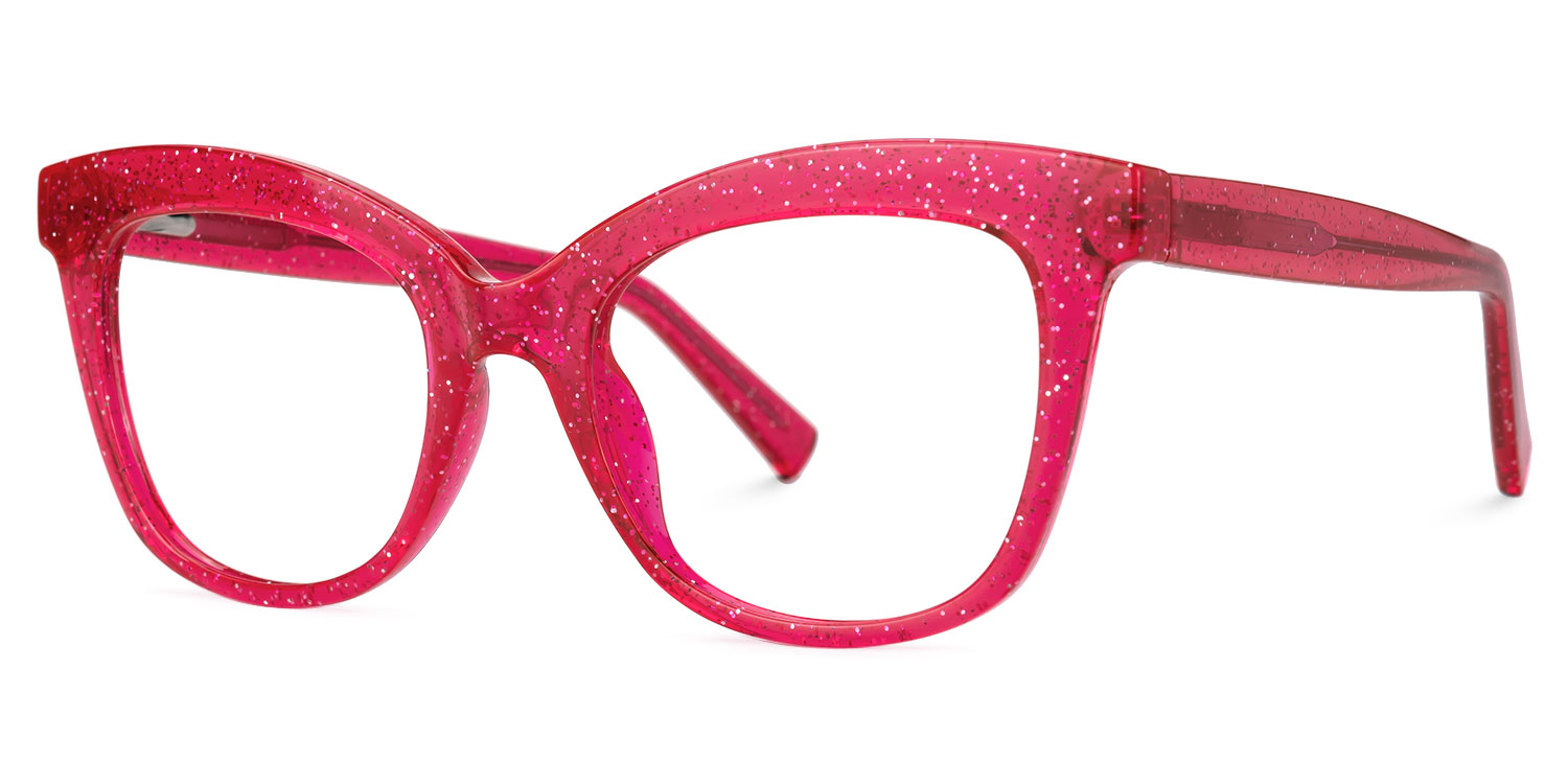 Santiago Cateye Eyeglasses with Bright-Pink Frame Sale1