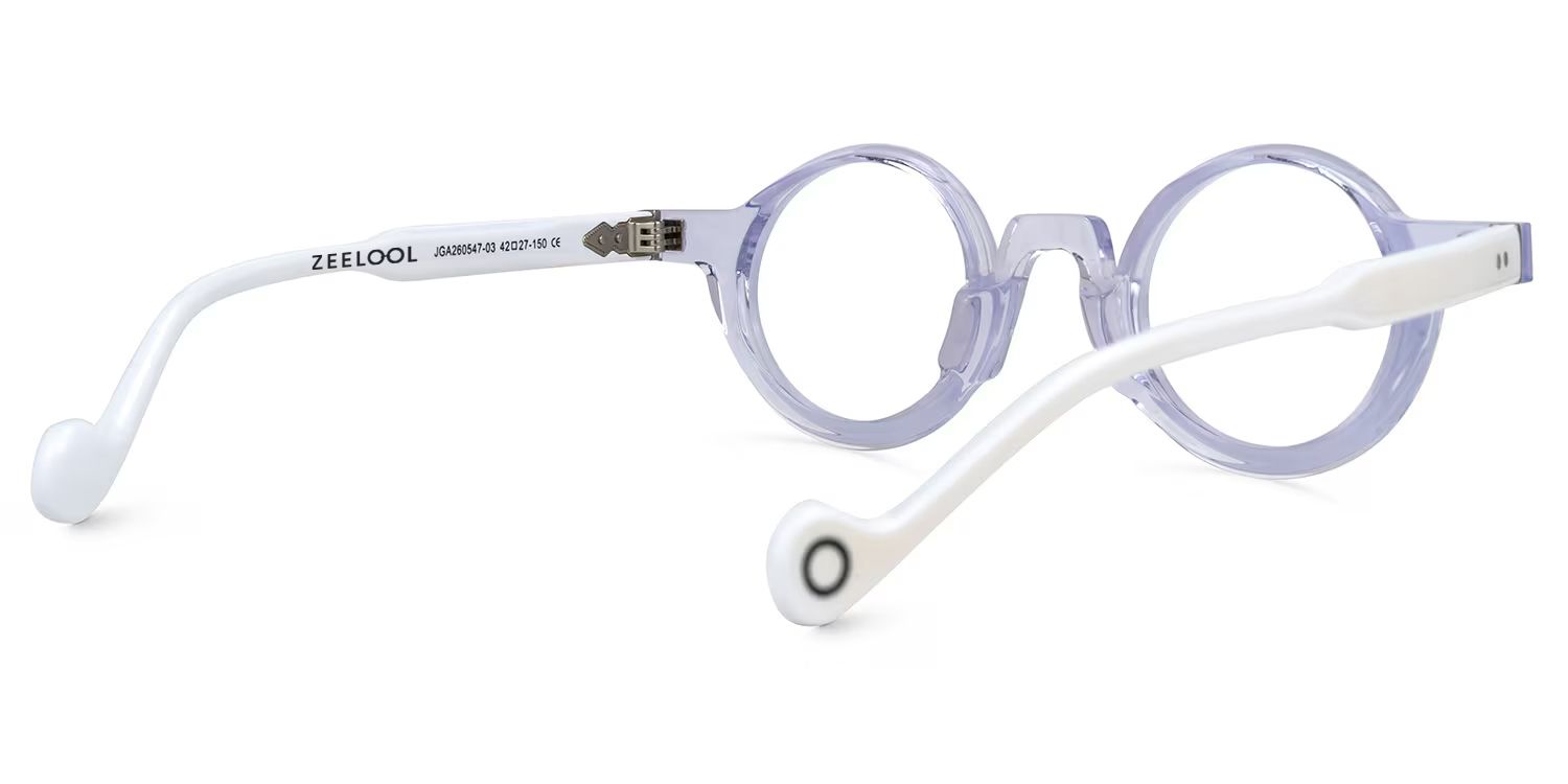 Round Glanton White Glasses deals -Zeelool Glasses3
