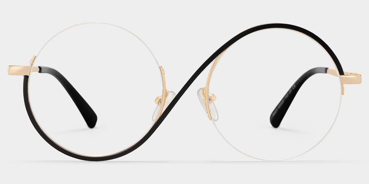 Flozif Round Black Glasses