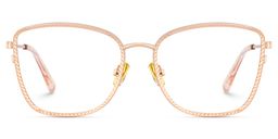 Ronan Rectangle Rose Gold Glasses0